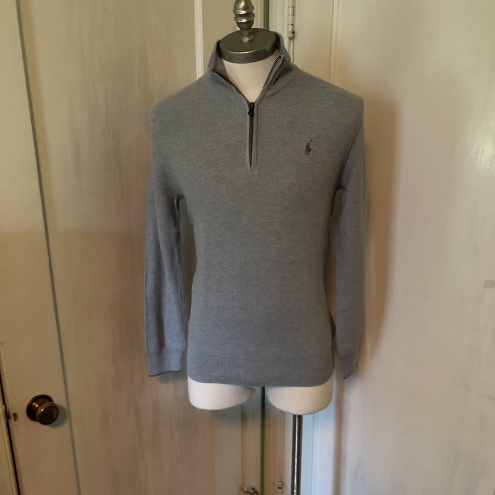 Polo 1/4 Zip Cotton Sweater